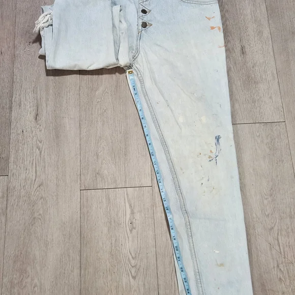 Light Blue Denim Jeans with Logo Patch